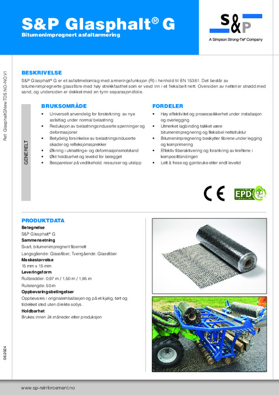 Teknisk datablad (TDS) S&P Glasphalt® G