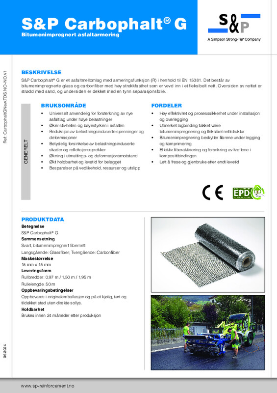 Teknisk datablad (TDS) S&P Carbophalt® G