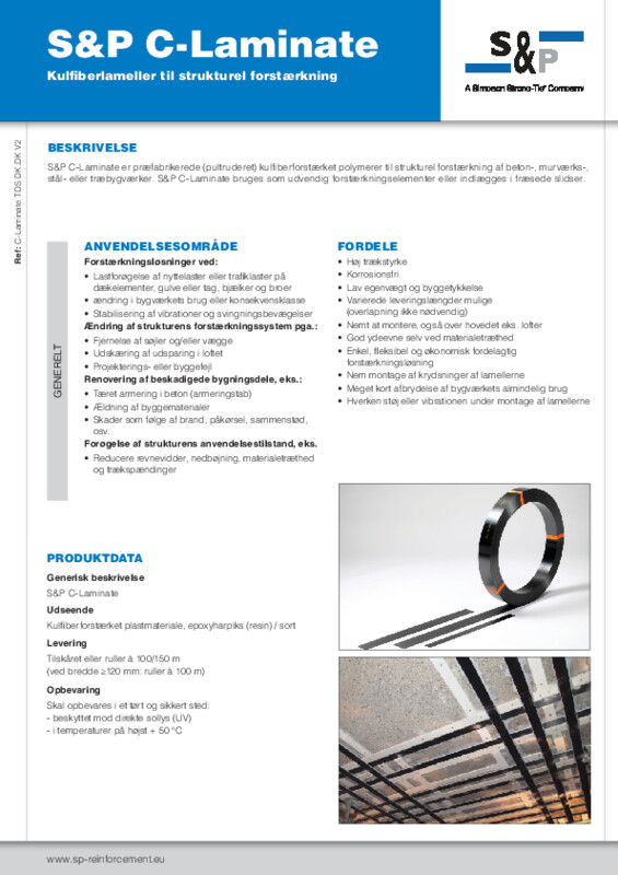 Teknisk datablad (TDS) S&P C-Laminate