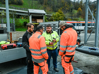 De ansatte i Baugeschäft Hüppin AG deltok på et individuelt produktkurs hos S&P som forberedelse til prosjektet.