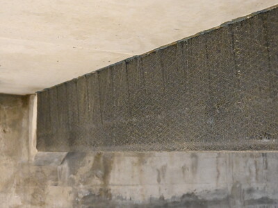 Den ferdig installerte skjærarmeringen.